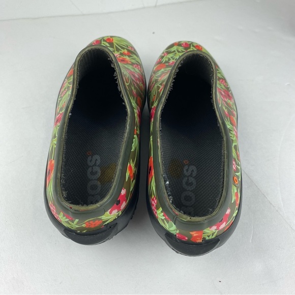 Bogs Womens 11 Patch Clog Vine Floral Waterproof Rain Clogs Gardening Shoes - Picture 2 of 6